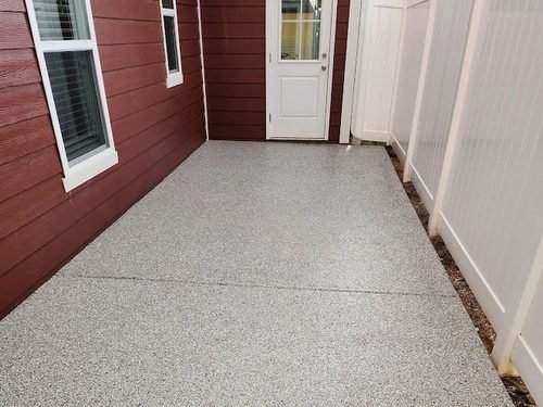 Christopher Cegelski's epoxy garage floor full view, Lake Norman NC