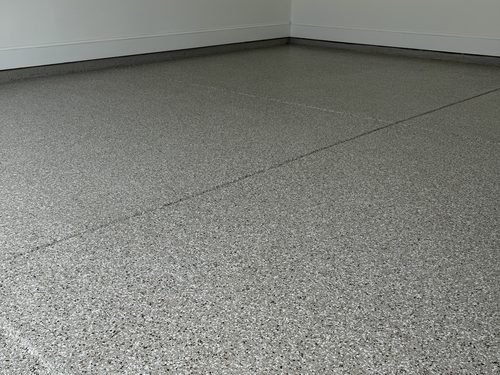 David M.'s epoxy garage floor full view, Lake Norman NC