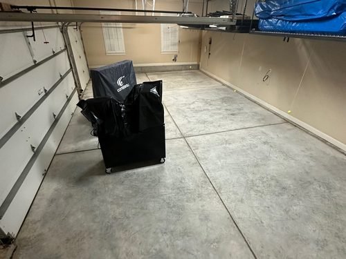 Joe Auborn's garage floor after epoxy installation, Lake Norman NC