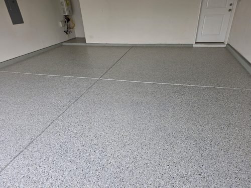 Scott Ostrowski's epoxy garage floor detail, Mooresville NC
