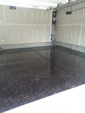 Captain David Poston's epoxy garage floor by LKN Garage Epoxy, view one, Charlotte NC