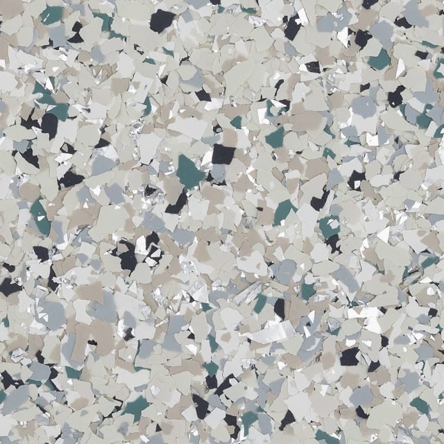 Nordic Green Accent &mdash; Forest green flake accent. Best as an accent or themed garage.