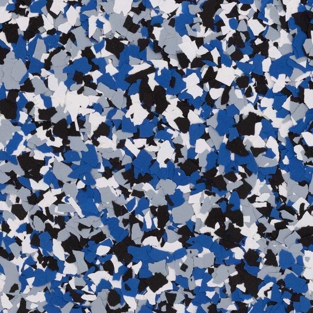 Orbit &mdash; True blue with medium gray and white accents. The boldest blue blend on offer.