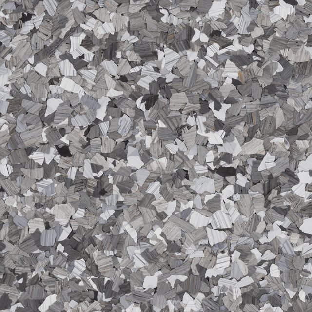 Weathered Gray &mdash; A complex multi-stone gray with depth. The most variegated neutral on offer.