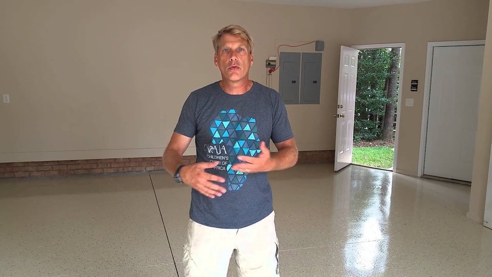 Burt and Kathy Dunlap garage epoxy floor video testimonial thumbnail